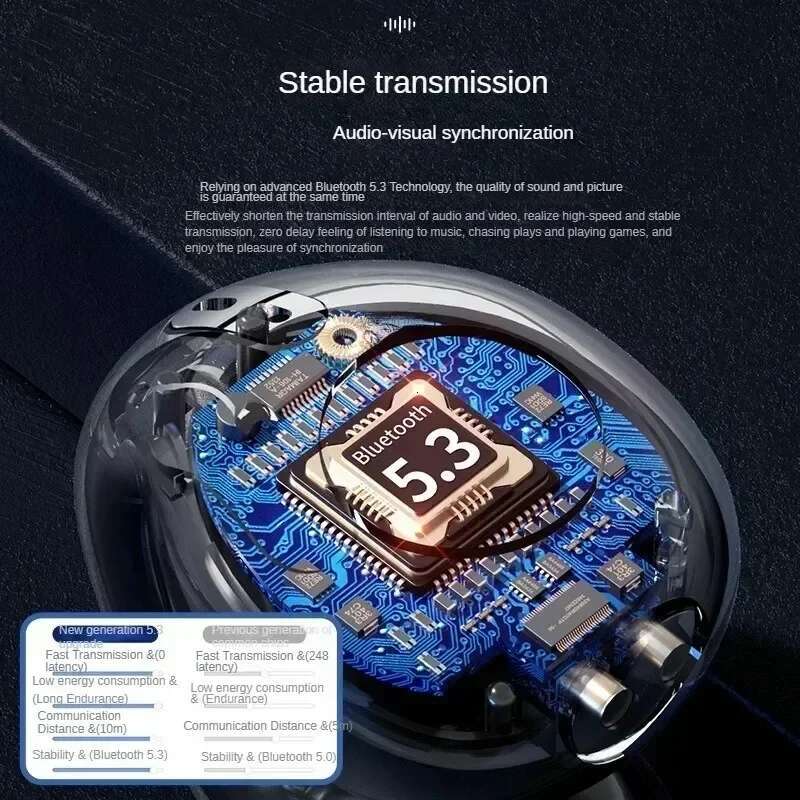 NEW Bluetooth 5.3 Wireless Bone Conduction Headphones T75 Clip Ear Music Noise Canceg Headset HD Call Sports Gaming Earphone