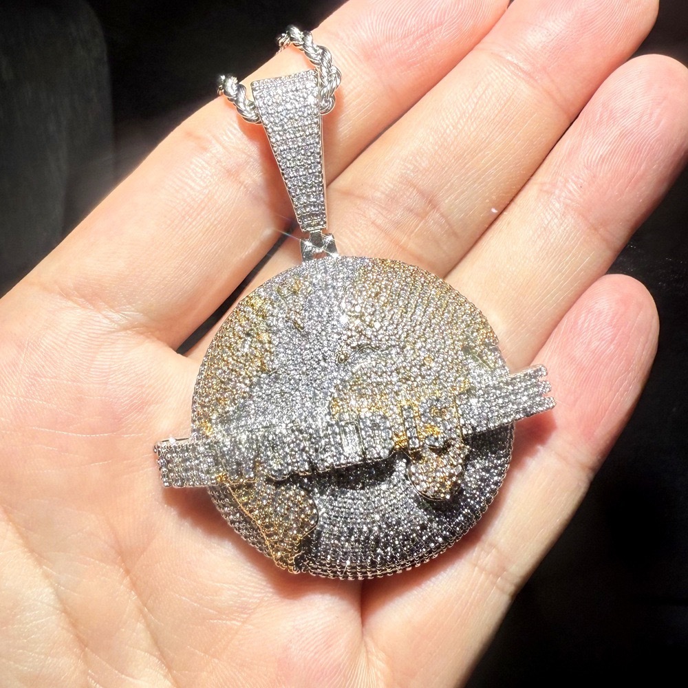 VVS Moissanite Pendant Moissanite Hip Hop Jewelry Sterling Silver 925 Diamond Custom Iced Out Pendant