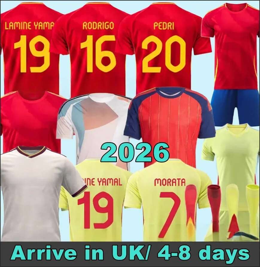 2026 Soccer Jerseys PEDRI LAMINE PINO MERINO RODRIGO SERGIO M.ASENSIO FERRAN Men Kids HERMOSO REDONDO CALDENTEY 26 27 Spains Football Shirt