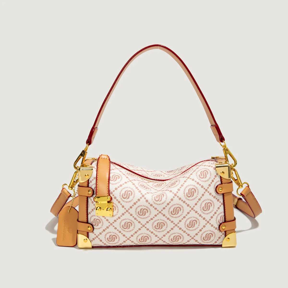 2025 New Arrival Womens Box Shoulder/Crossbody Bag - Dopamine Print Soft Leather High - End Details Handheld OptionW251106