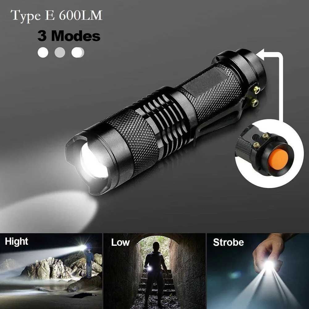 SK68 Zoomable Mini Flashlight White/Green/Red Led Dimming Small Torch Handheld Waterproof Flashlight Torch Lamp 3Modes Pen LightW251106