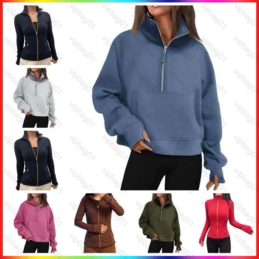 Designer hoodie women's yoga jacket workout sport coat fitness jackets sport quick activewear top solid zip up sweatshirt sportwear women's hoodies yoga set jackets