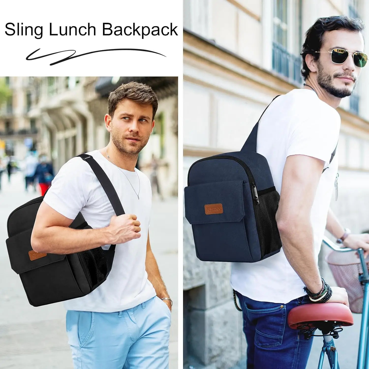 Sling lunch box bag suitable for women adults portable leak proof reusable insulated cross body small cooler with shoulder 250401