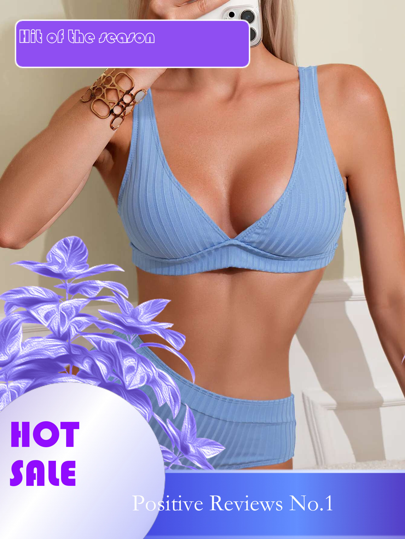 Dongdumaoyi High Waist Bikini Swimwear Women Solid White Black Ribbed Push Up Two Piece Swimsuit Beach Bathing Suit Biquini