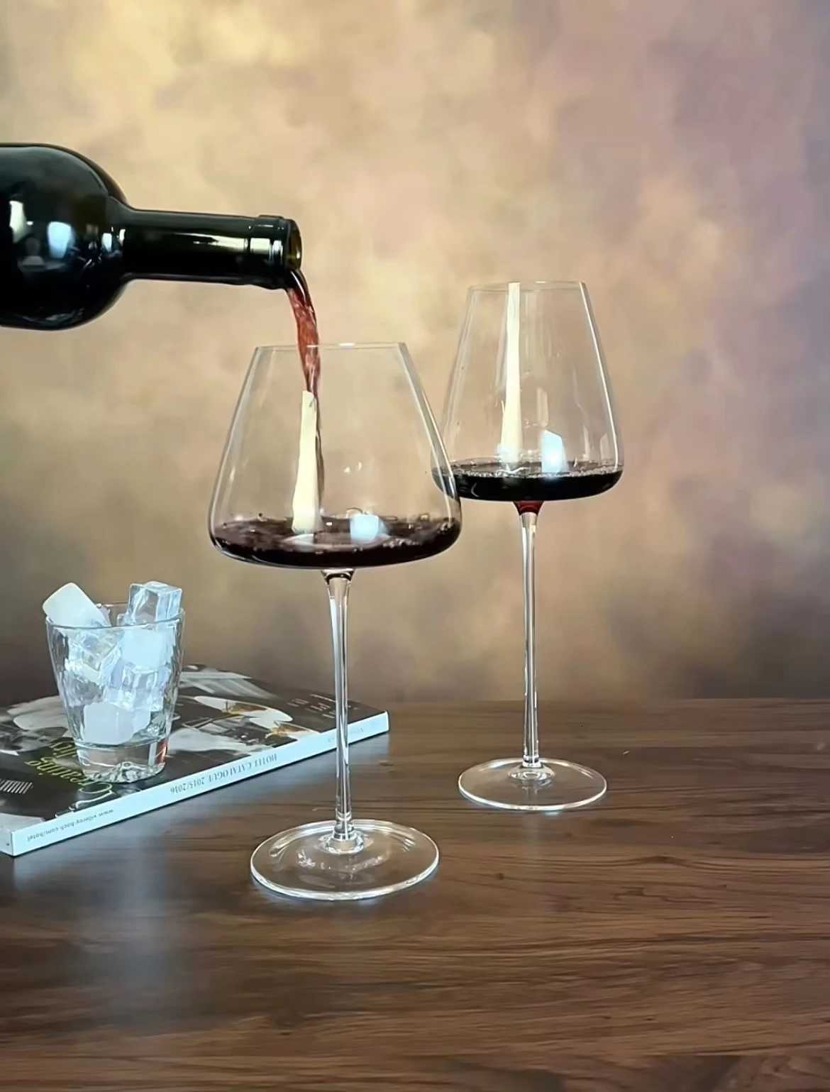 720ml Large European Wine es Burgundy Clear Red Wine es High Value Crystal Grape Champagne es High Capacity Y251106