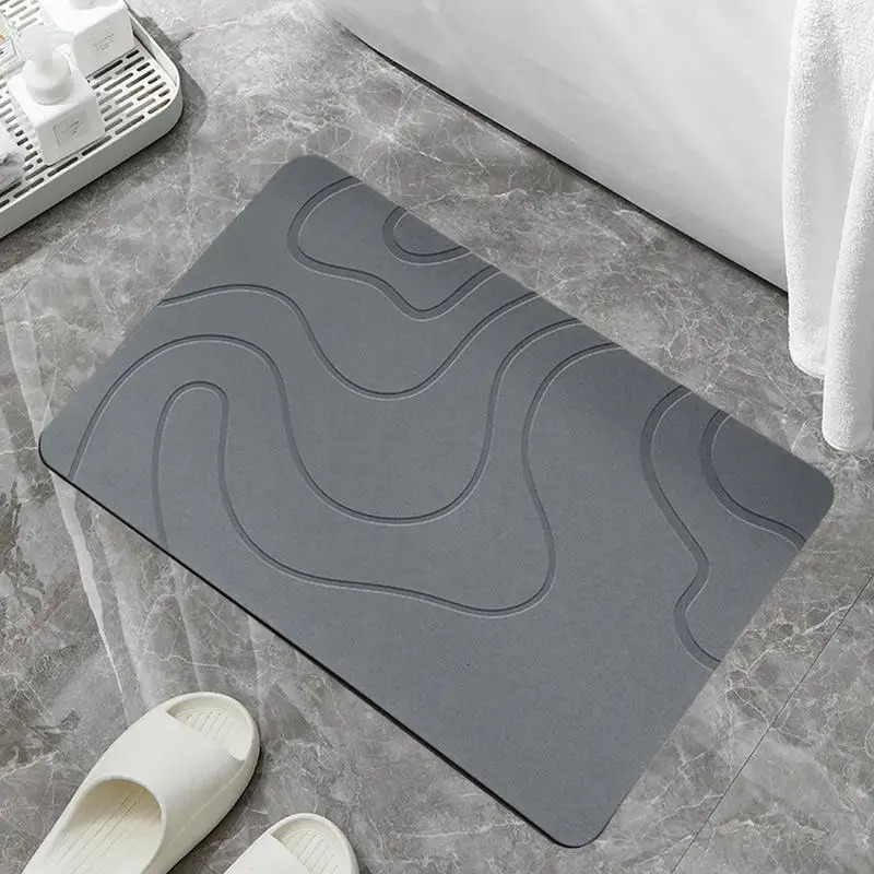 Indoor Diatomite Stone Bath Mat Diatom Mud Soft Mat Water Absorption Quick Drying Diatomite Stone Shower Mat Entryway Rugs 250403