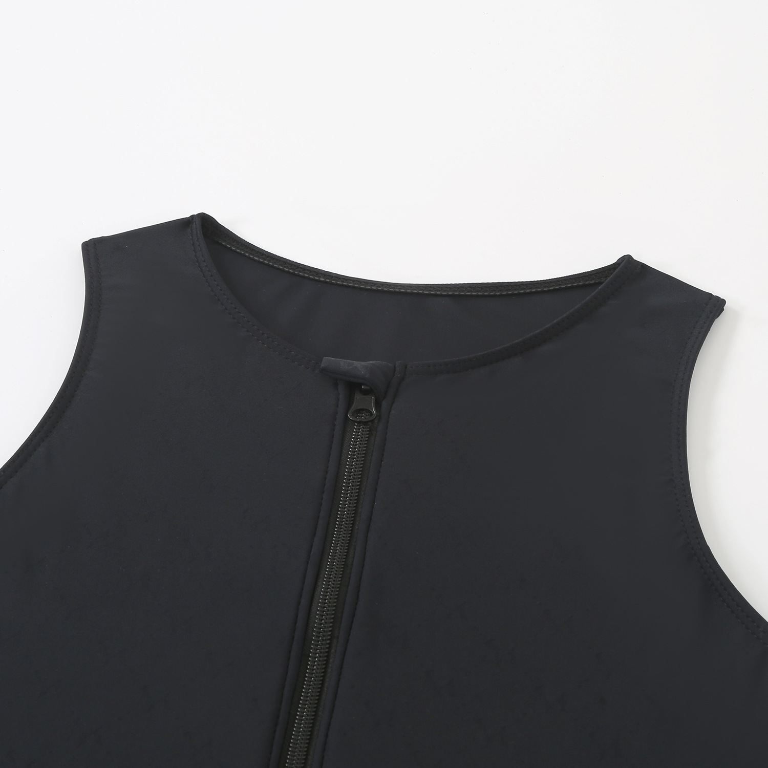 New zipper one-piece tight fitting sleeveless nylon embossed black sports training racing women's swimsuit