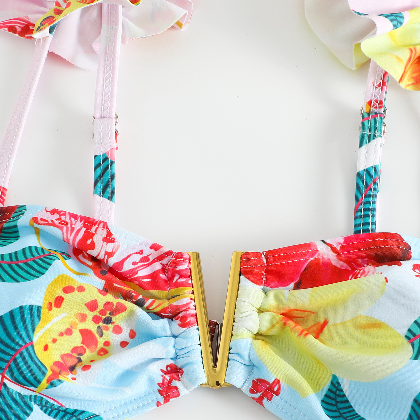 2025 New Split Women's Bohemian Style Printed Long Skirt Swimsuit