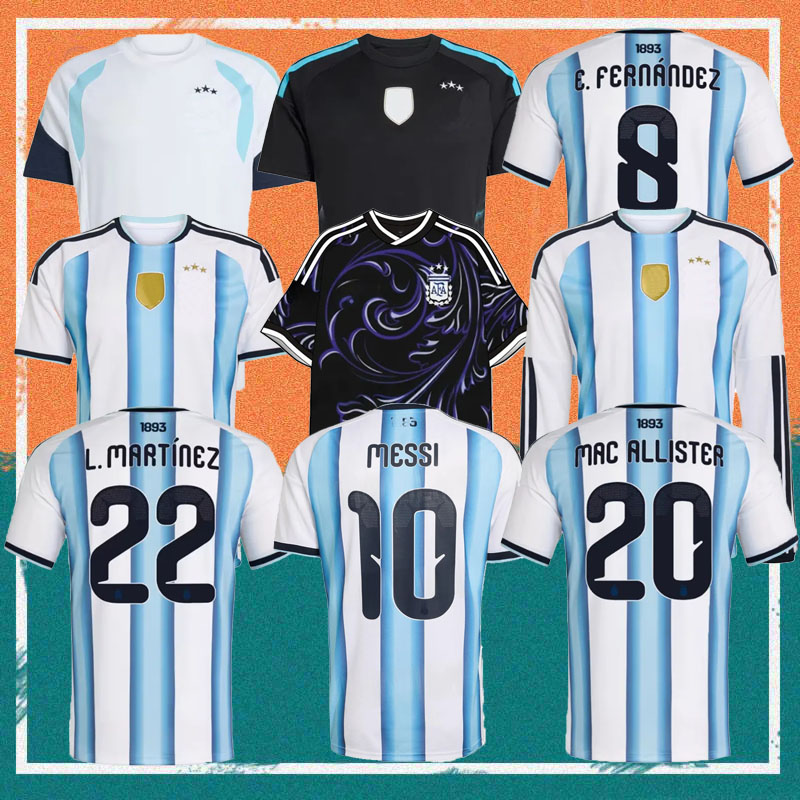 2026 Argentina World Cup MESSIS Soccer Jerseys 2025 2026 DE PAUL J.ALVAREZ DI MARIA Football Shirt OTAMENDI DYBALA L.MARTINEZ MAC PALACIOS PEZZELLA Kids Kit Uniform