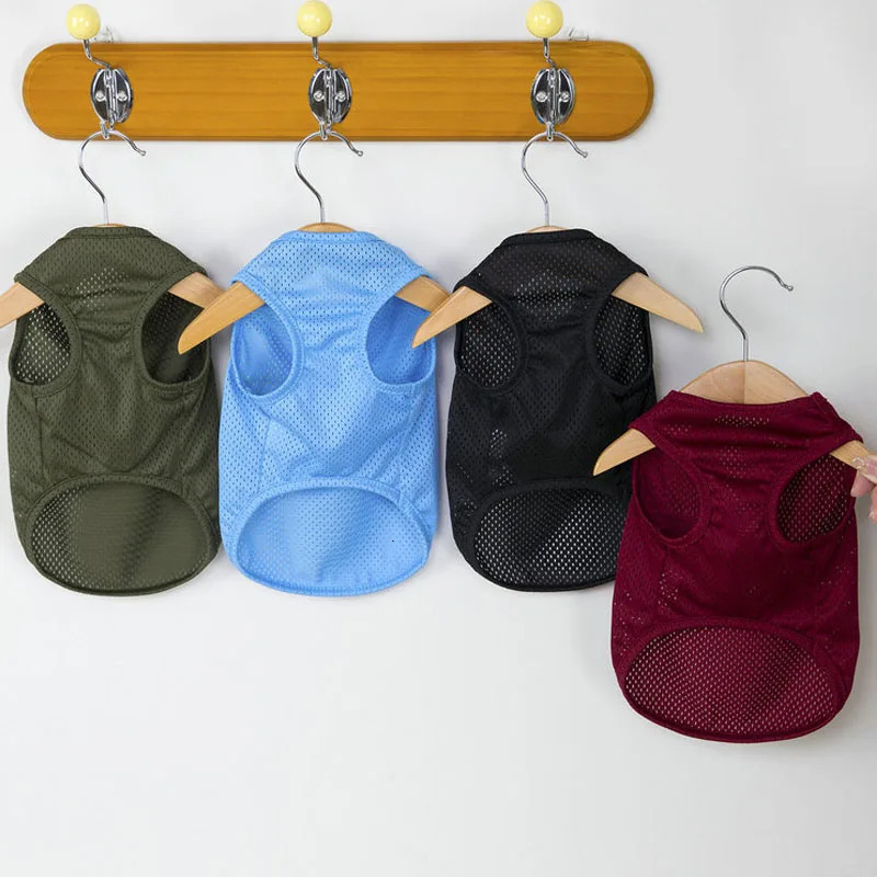 Cooling Puppy Clothes Summer Mesh Dog Vest Hoodie Sleeveless Sweatshirt For Small Medium Dogs Poodle Yorks Dog Costumes Tank Top 250402