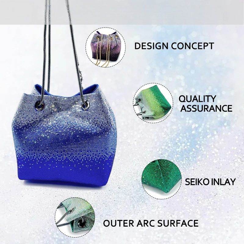 2025 This year popular latest Italian design shiny wedding party women high quality dia handbags evening bags