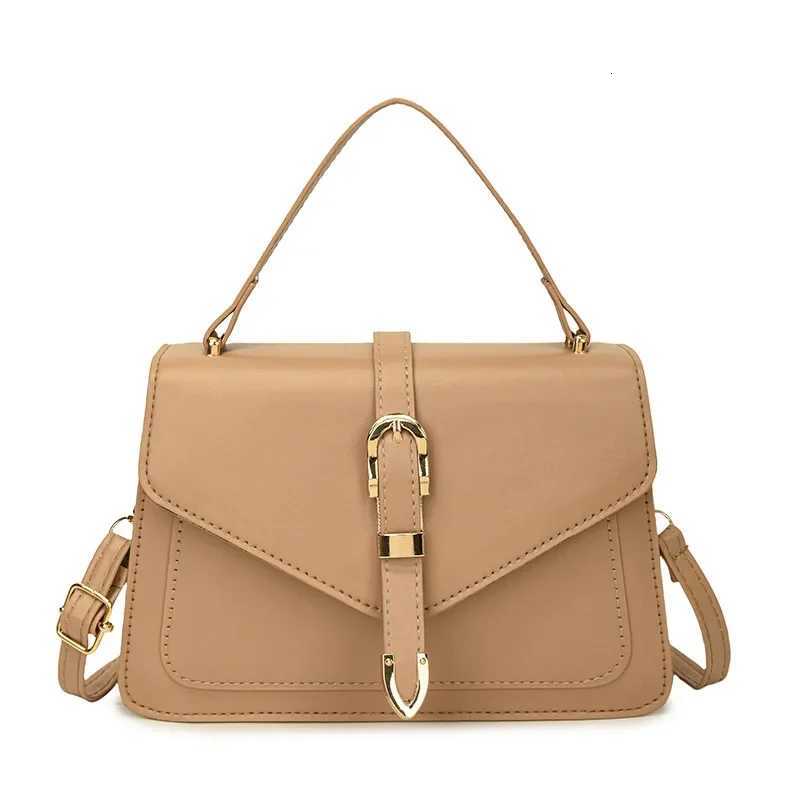 Retro Fashionable Simple Leather Belt Decorated Shoulder Crossbody Handbag Womens Small Square Bag Stylish Casual BagW251106