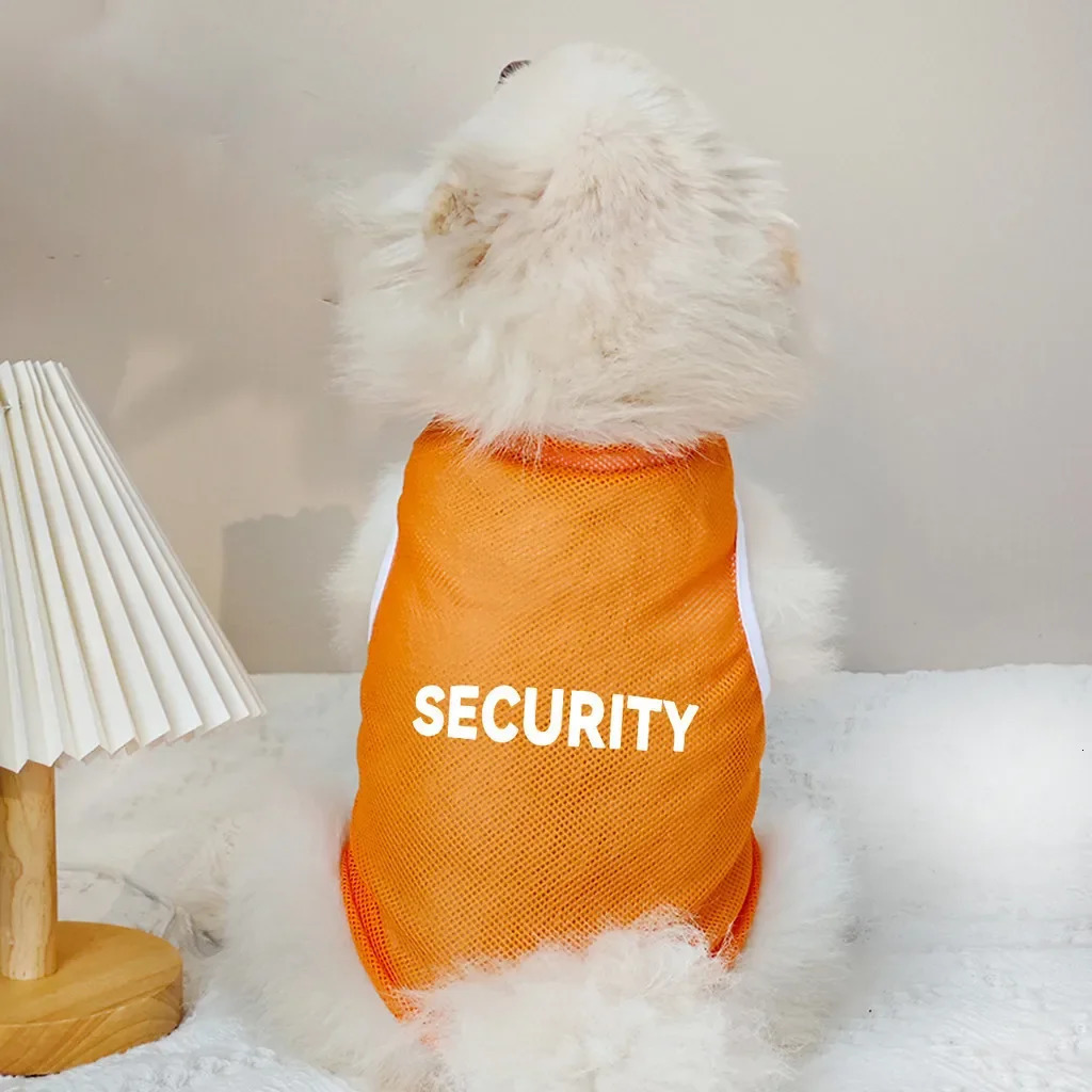 S-2Xl Safety Pattern Mesh Printed Dog Vest Comfortable and Breathable Pet Clothing 250402