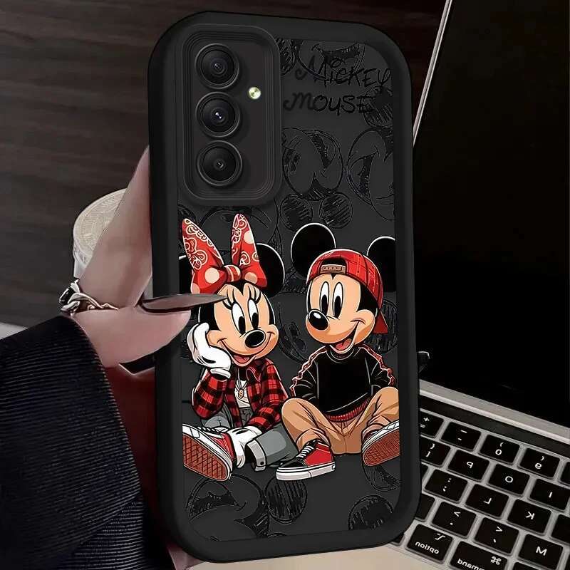 Fashion Minnie Case for Samsung Galaxy S25 S24 S23 Ultra S22 S21 Plus FE A54 A34 A14 A73 A53 A33 5G Soft Cover