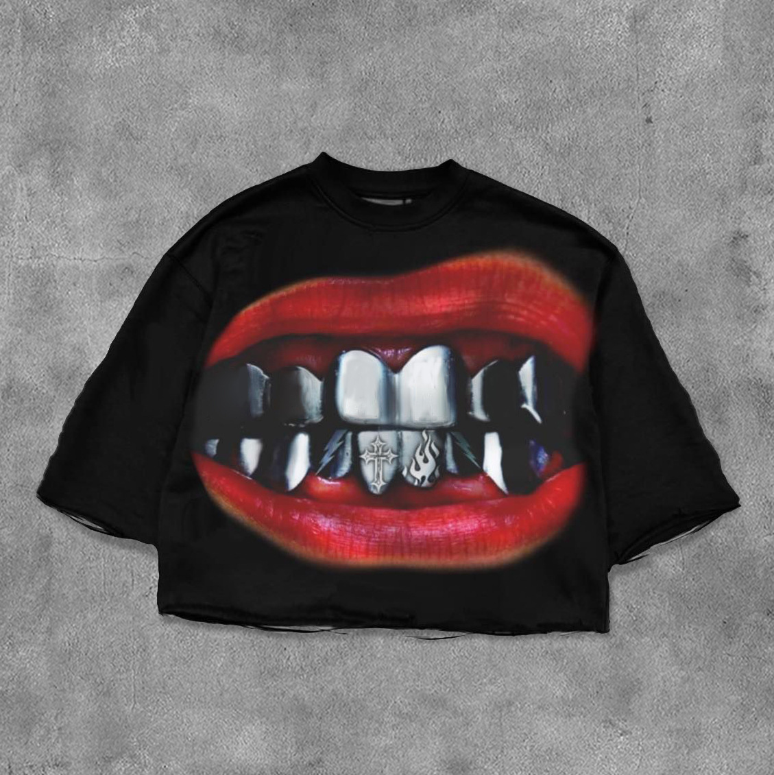 Men's Dress Shirts American Retro Gothic Fashion Summer Casual Hip-hop Splicing T-shirt Personalized Street Sports Top y2k