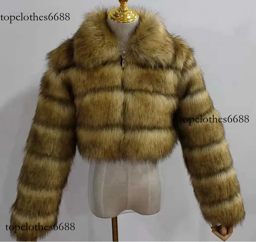 European And American Coat With Fox Fur Imitation Patching Short Lapel Long Sleeves Womens Ready To Wear Outfit Z250918