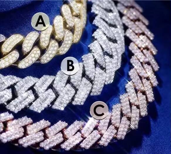 Premium Quality VVS Diamond Cuban Chain Hip Hop Diamond Moissanite Diamond Chain IGI Certified Iced Out Cuban Link Chain for Men