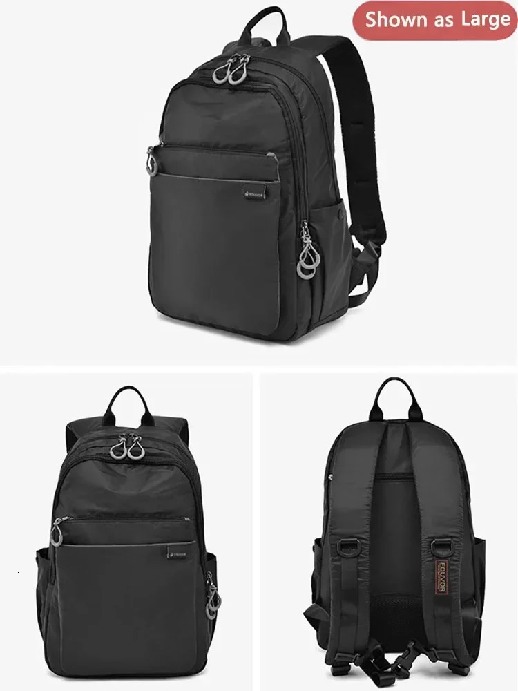 Fouvor Waterproof Womens Backpack Large Capacity Sports Canvas Laptop Backpack Travel Fashion Nylon Student Backpack 2802-02 250402