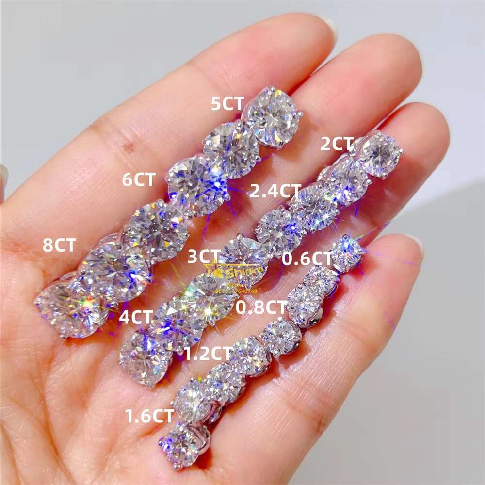 Hot Selling Wholesale Classic Design 4 Prongs Basket Screw Back 1 2 Carat Sterling Sier Moissanite Stud Earrings