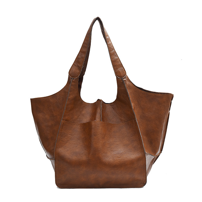 2025S Designer Women S Bag Minimalist New Underarm Soft Leather Large Capacity Shoulder Handheld Solid Color Versatile Tote Bag
