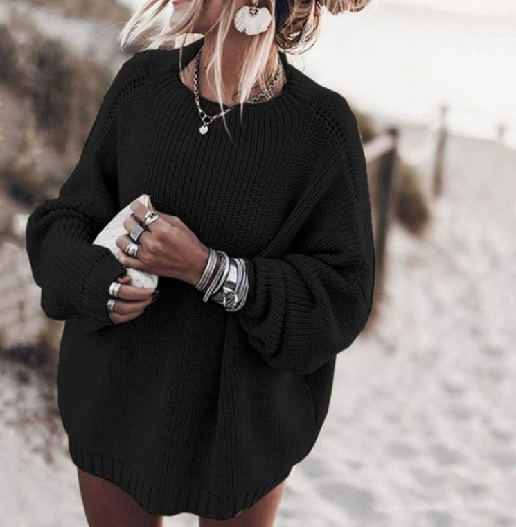 Winter Oversized Knitted Pullover Women Casual Crew Neck Solid Purple Twisted Long Sleeve Tops Lady Mohair Sweater 241021