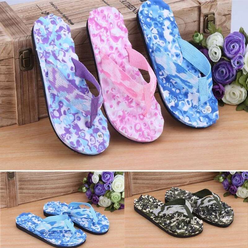2025 Summer New Women's Casual Massage Durable Flip Cover Designer Fashion Beach Sandals Flat Shoes Room Slippers