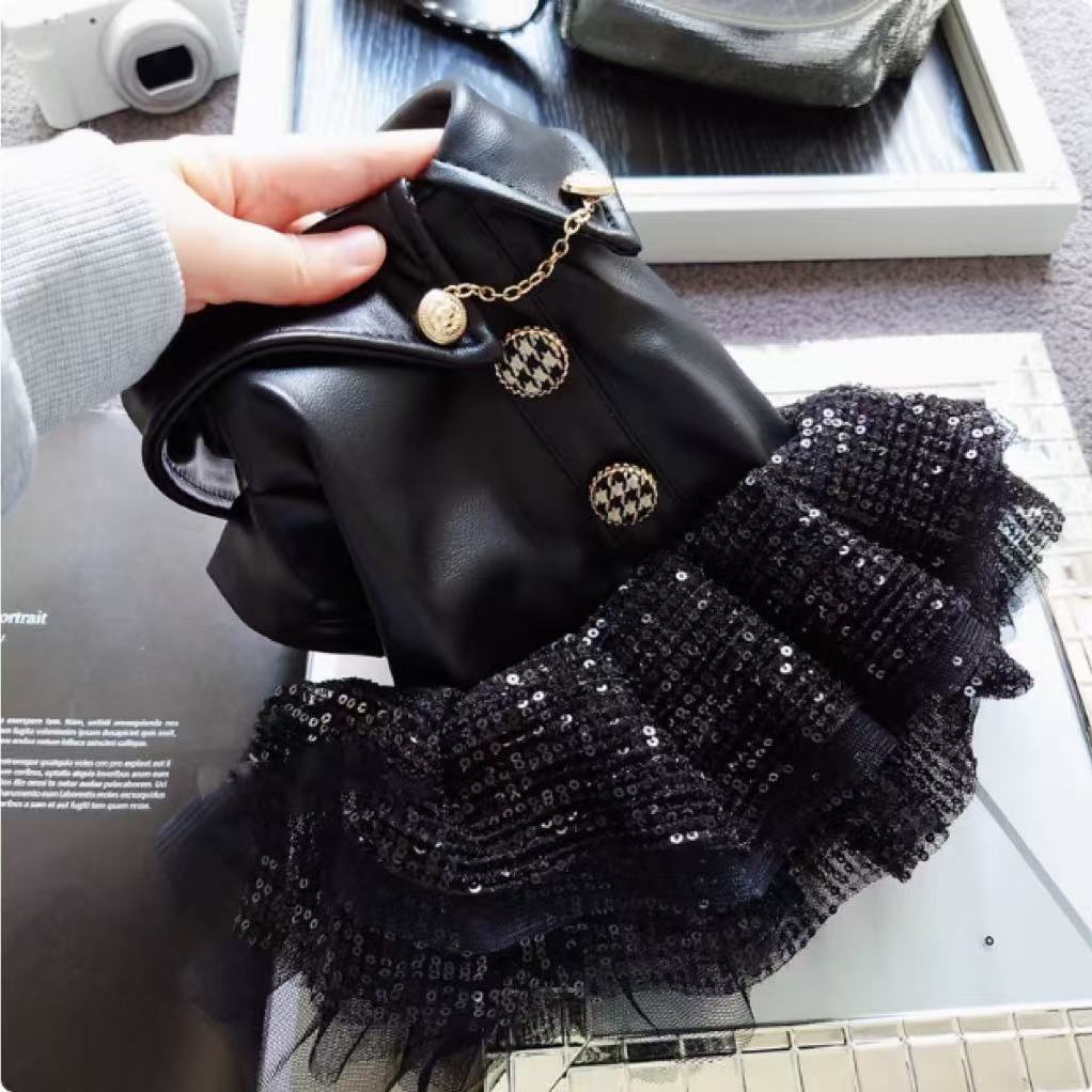 Simple Striped Skirt Pet Pomeranian Breed Spring Style For Small Dog Princess-style Dress H260130