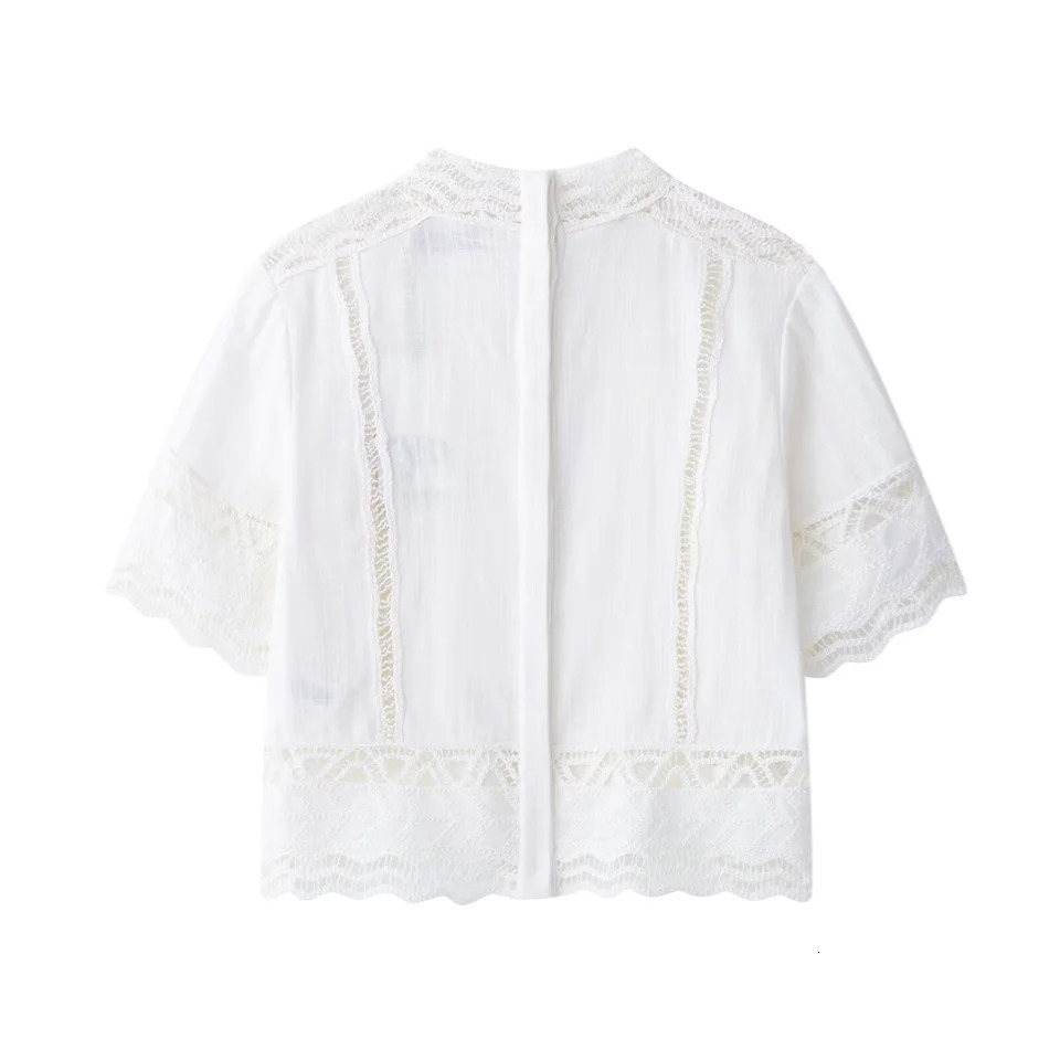 Taop Za womens two-piece short sleeved top lace decoration long skirt exquisite lace details 250402