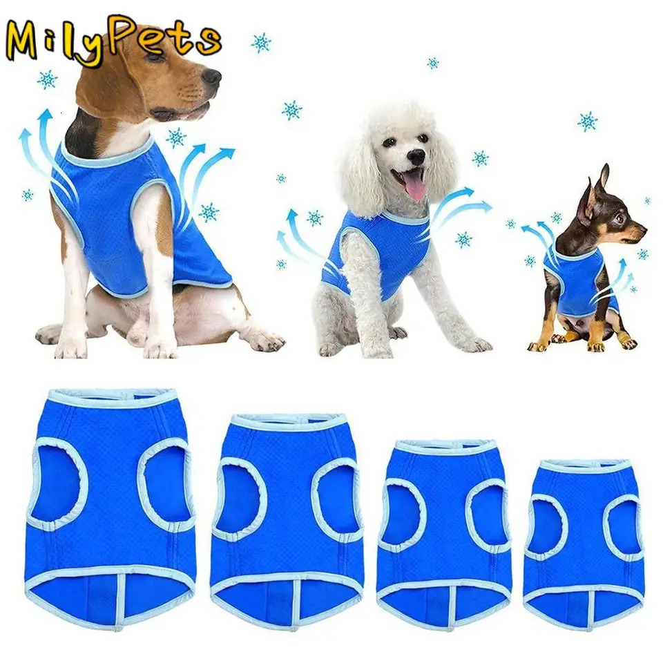 Soft Breathable Dog Cooling Vest Reusable Sun Protection Pet Ice Harness Heat-proof Mesh Cat Shirt Outdoor Hiking 250402