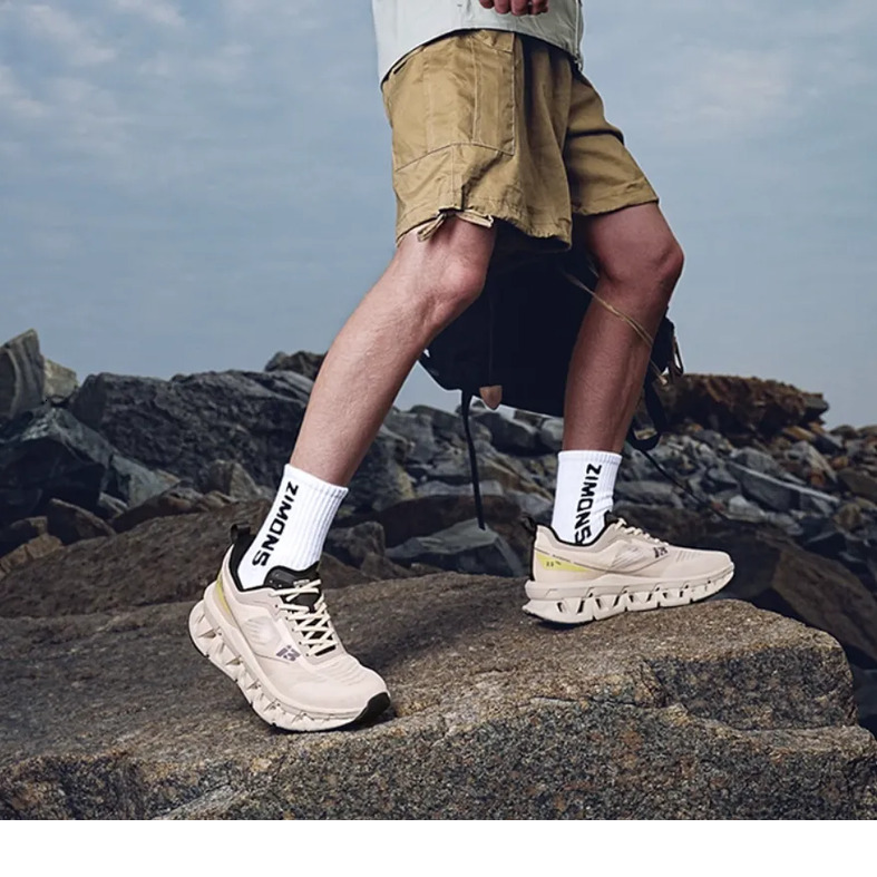 Men's Sports Shoes Spring Summer Breathable Hiking Running Shoes Thick Sole Height Increasing Shock Absorption Lightweight Soft Sole Shoes Men 