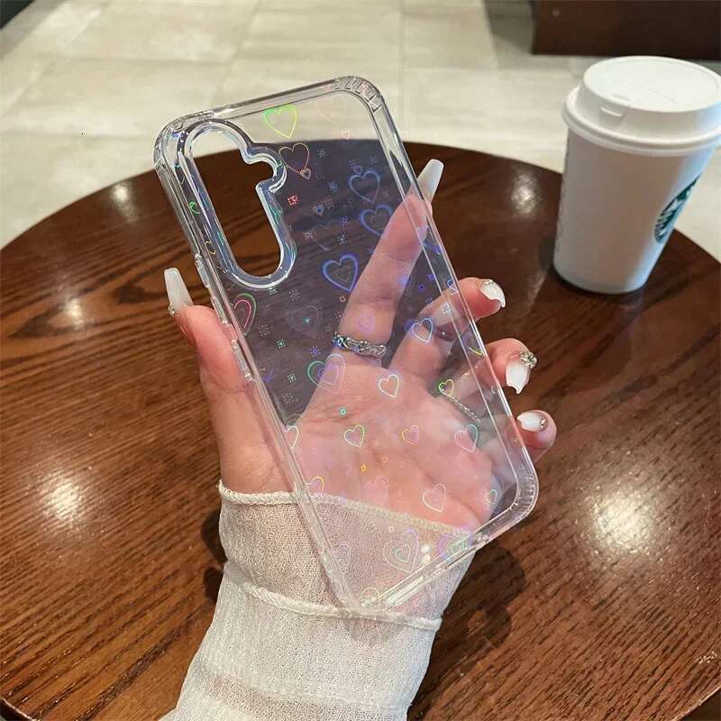 Glitter Love Heart Case For Samsung Galaxy A55 A15 A35 A54 A53 A52 A34 A14 A16 A06 S25 S24 S23 FE S22 Plus Ultra Cover