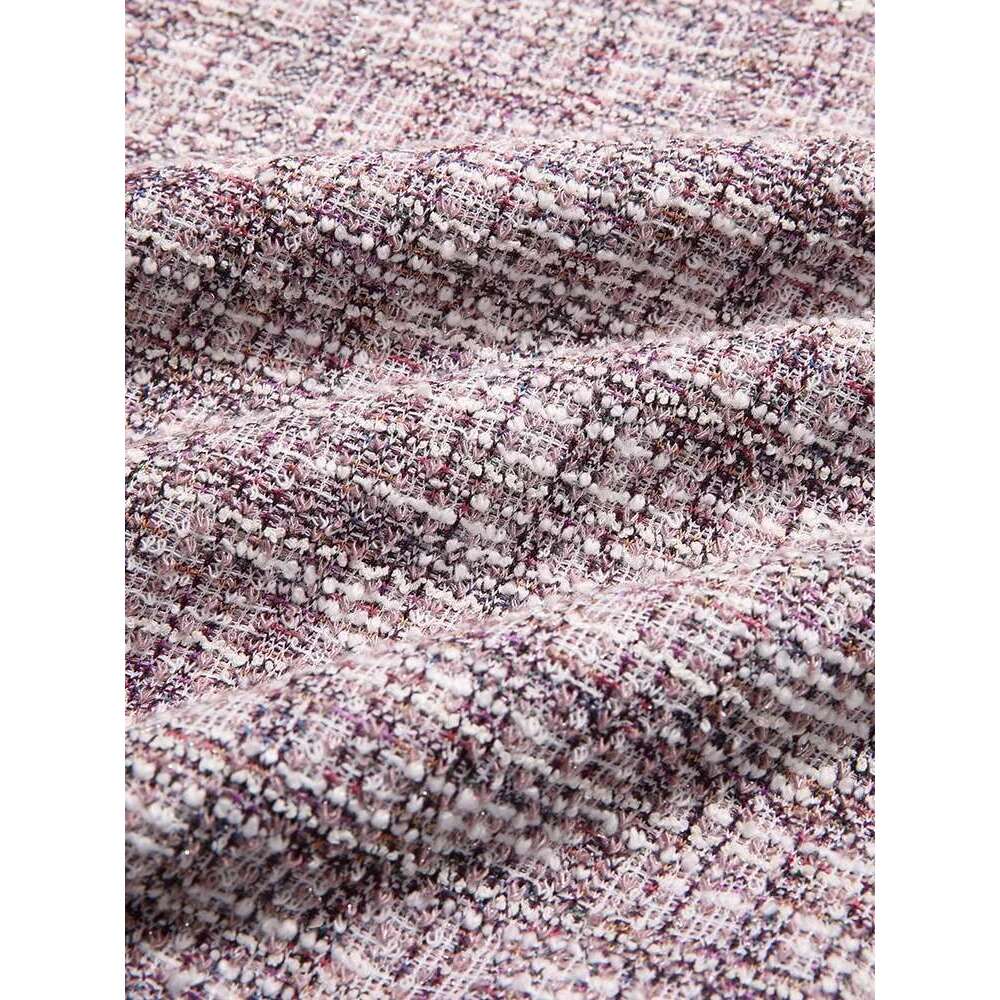 Purple Woven Lapel Long-Sleeved Pullover Sweaters Women Autumn Winter Warm Soft Zipper Casual Tops