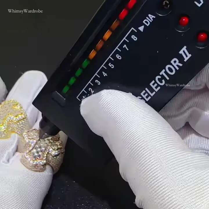 Iced Out Sier Big Da Mens Real Dia Have a certificate Moissanite Ring sier Cross Rings Hip Hop Women Jewelry Free shipping