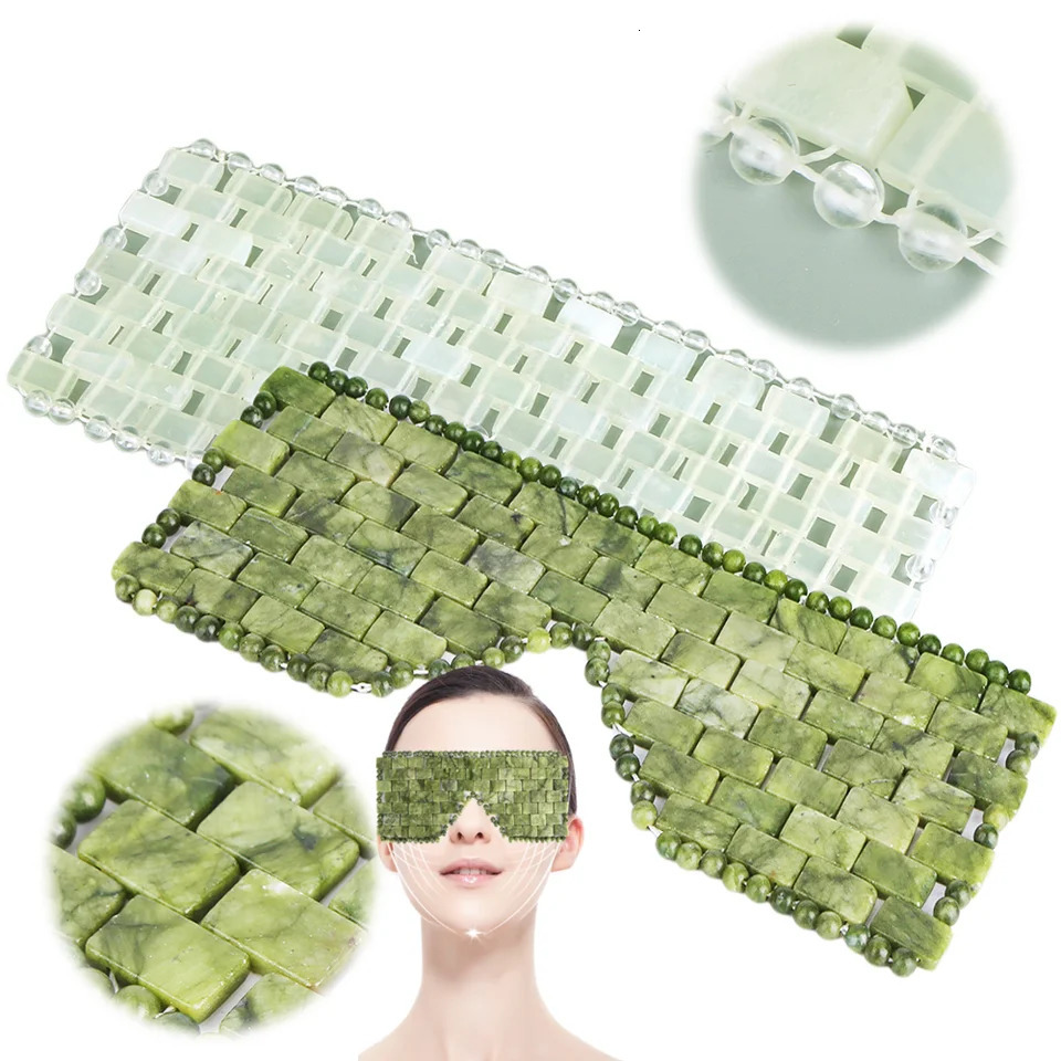 Care Jade Eye Mask Beauty Cooling Cold SPA Massager Face Skincare Massage Tool Anti Aging Spa Face Skin Care Tools 250328