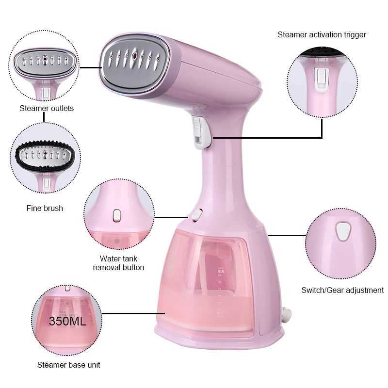 saengQ Steam Iron Garment Steamer Handheld Fabric 1500W Travel Vertical 350ml Mini Portable Home Travelling For Clothes Ironing C251106