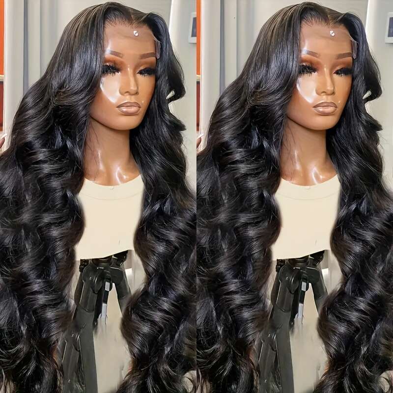 200 Body Wave Wig 13X4 Human Wigs Pre Plucked With Baby Hair 200% Density Lace Front For Women Natural Color