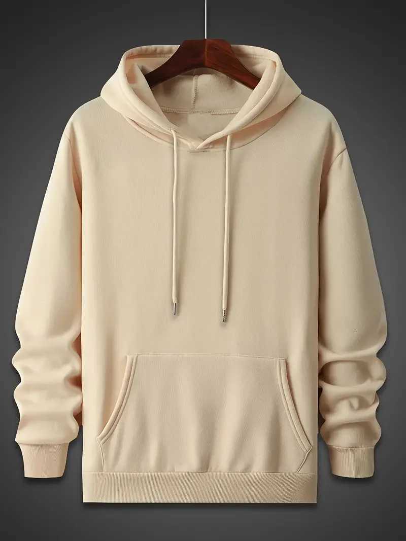 Mens autumn and winter casual loose plus size rose print fleece warm long sleeved hooded sweatshirt pullover W251106