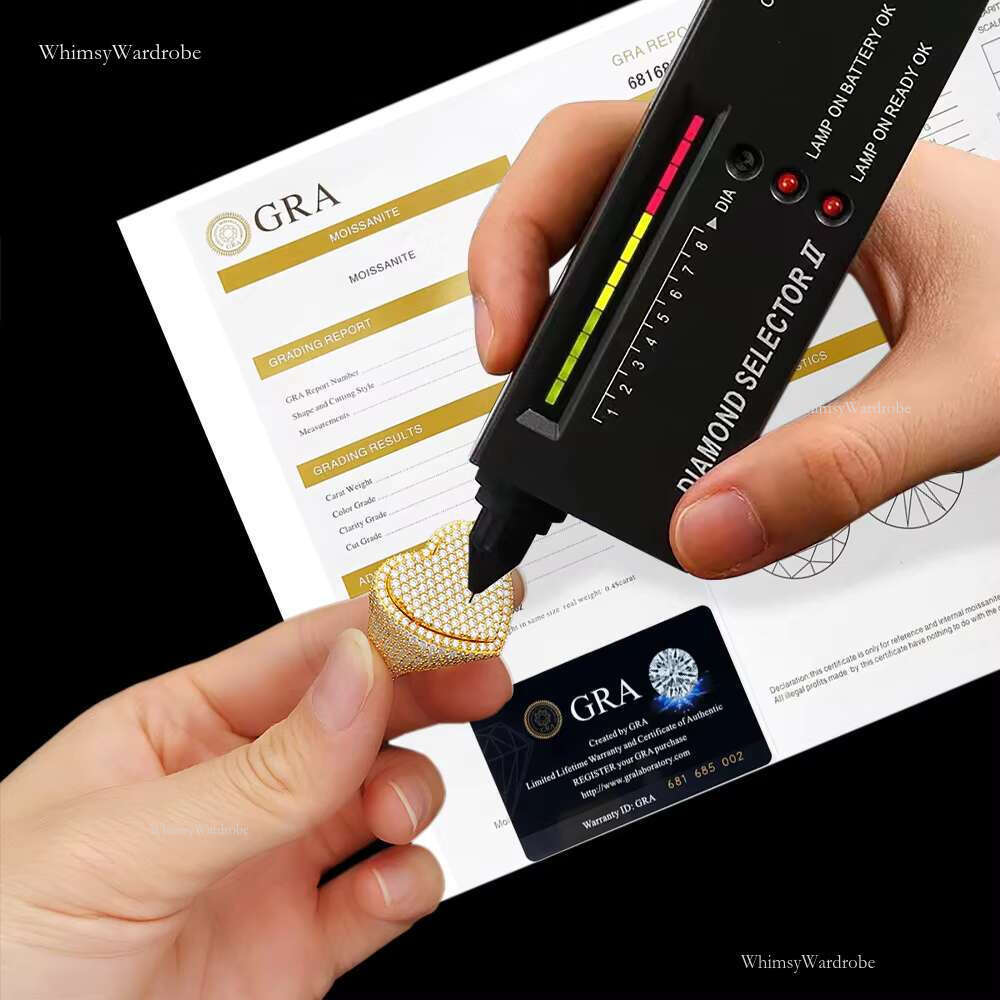 Men's/Women's S Sier Inlaid Moissanite Heart-Shaped Ring Trendy Fashion Accessory