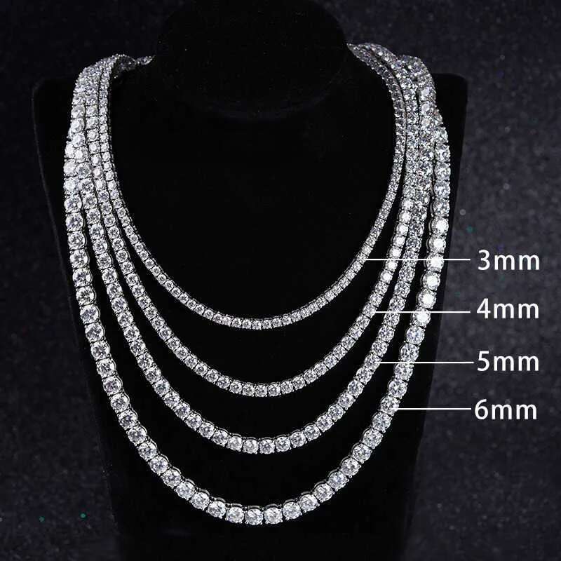 3mm 4mm round shape D VVS1 moissanites Wholesale Starsgem Sterg Sier jewelry bracelet tennis chain S Necklace
