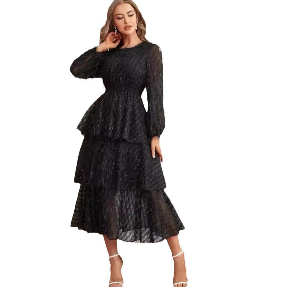 2025 Womens French Style Early Spring Casual New Lace Fairy Slim Fit Dress