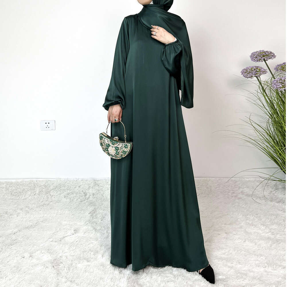 2024 New Fashion Loose Wide Hem Long Robe Dress Ethnic Arabic Clothing 4620
