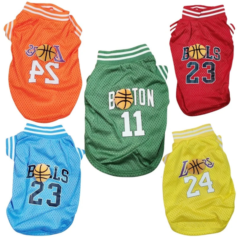 Mesh Breathable Pet Dog Clothes Summer Shirt Cartoon Clothing Puppy Dogs Soft Vests Casual T-Shirt for Small Pet Supply Yorkies 250402