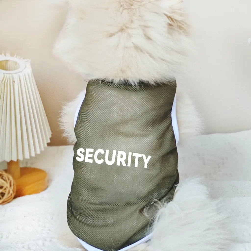 S-2Xl Safety Pattern Mesh Printed Dog Vest Comfortable and Breathable Pet Clothing 250402