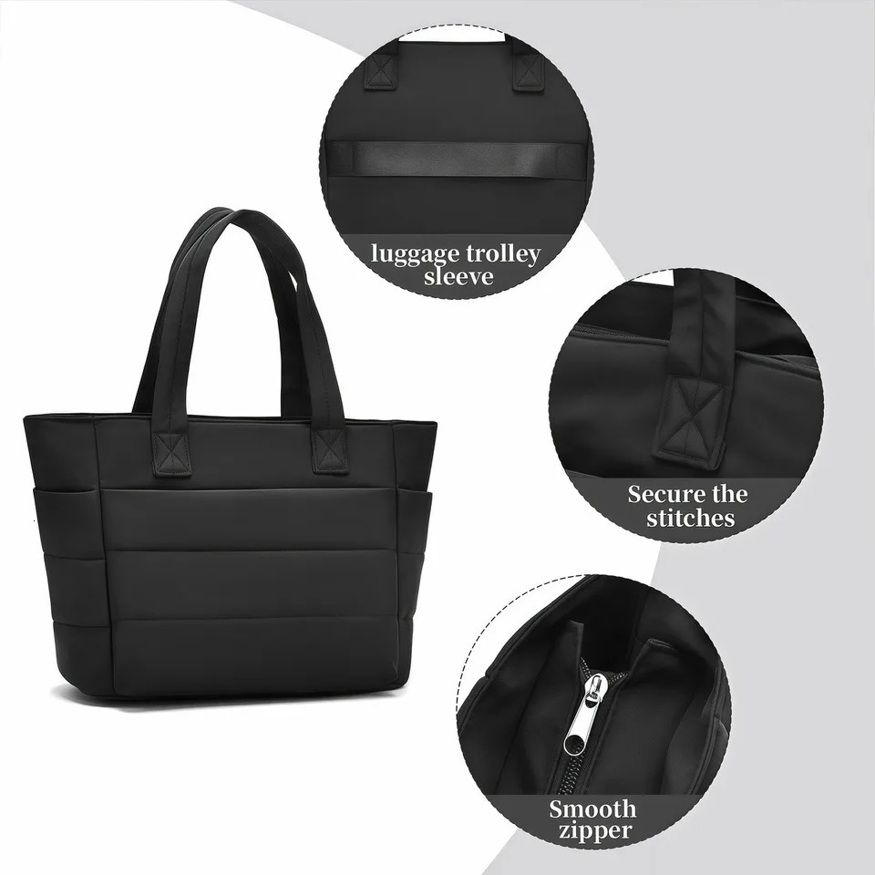 Womens Bag Large Capacity Solid Color Tote Bag Versatile Handbag for Work Student Class Shopping Bag-liu250403