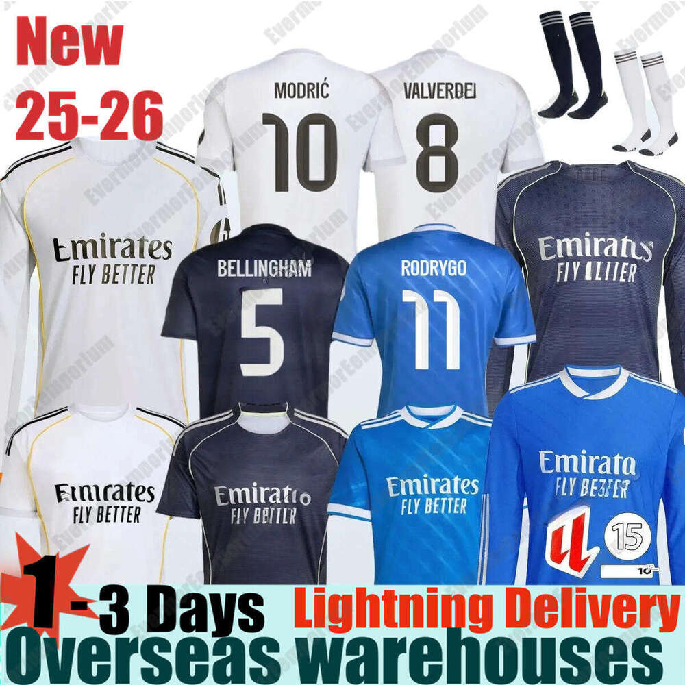 25 26 Reals Madrid kits #10 MBAPPE BELLINGHAM TRENT VINI JR soccer jerseys RODRYGO MODRIC Vaerde Arda Guler Endrick home away third football shirt kids kit