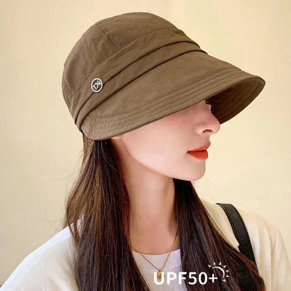 Adjustable sun hat simple UV resistant foldable spring summer largediameter outdoor womens 250326