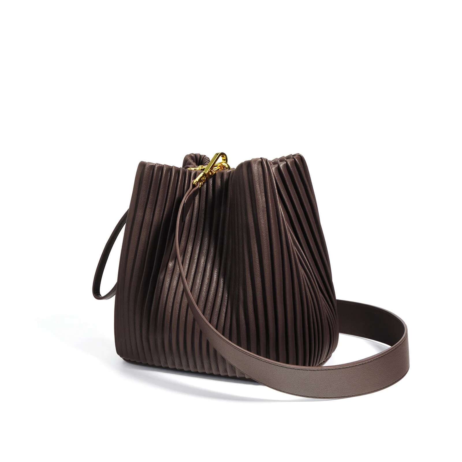 2025 Ladies Designer Bucket Solid Color Genuine Leather Handbag and Purse for Women Fashion Women's Shoulder Crossbody Bag