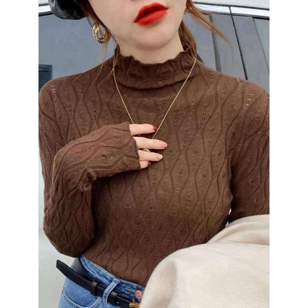 Cashmere Turtleneck Women Sweaters 2025 Autumn Winter Warm Pullover Slim Tops Knitted Sweater Jumper Soft Pull Female Designer Sweater Women Bear Swea