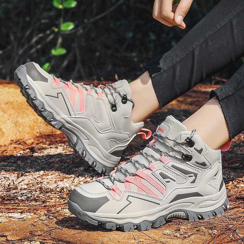 Women Breathable Mountain Climbing Shoes Outdoor Boots Woman Mens Hiking Shoes Unisex High Top Boots Waterproof Climbing New X251106
