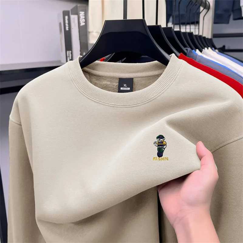 High End Hoodie for Men in Autumn and Winter 2025 with A Pure Cotton Texture and Trendy Embroidery for Interior and Exterior W251106